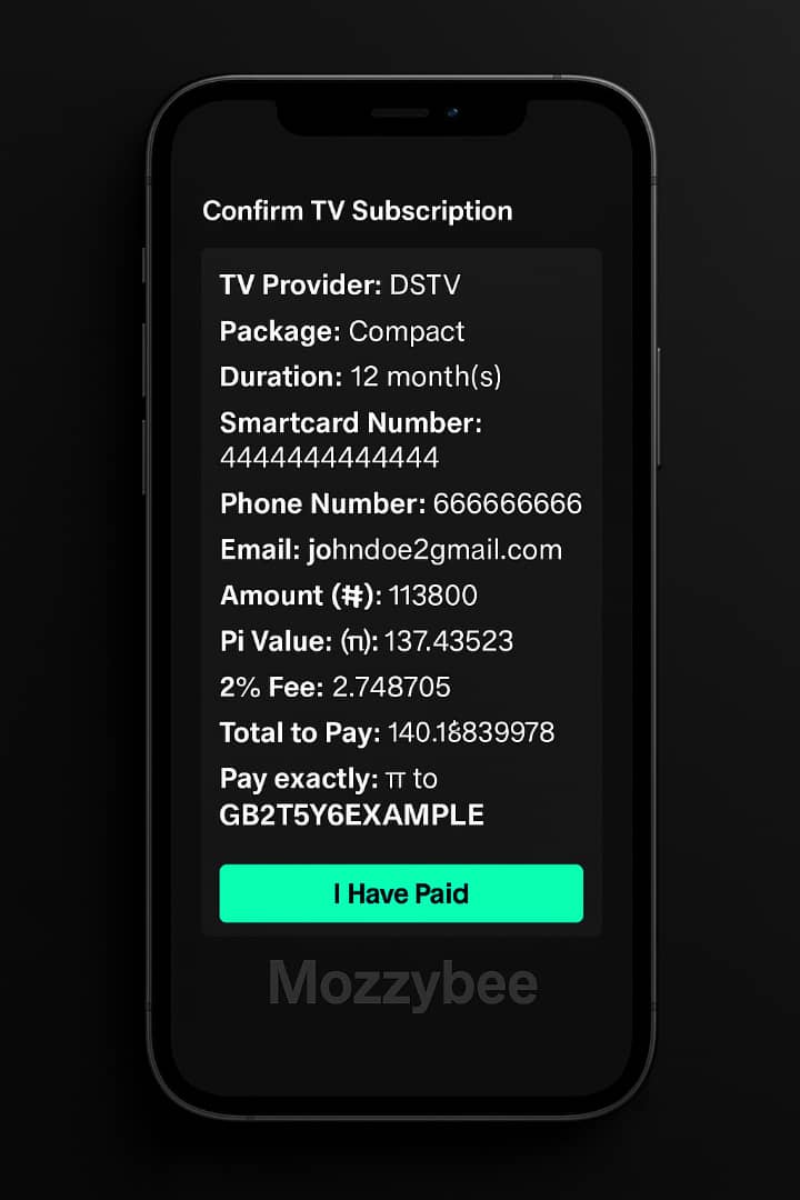 Tv Subscription Payment